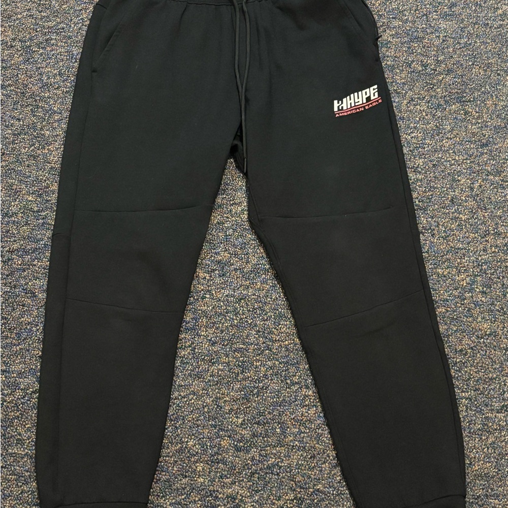 American Eagle x 2HYPE Joggers Men’s Medium Black Stretch Waist Activewear
